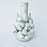 White Glazed Clay Candleholder Set - Tall