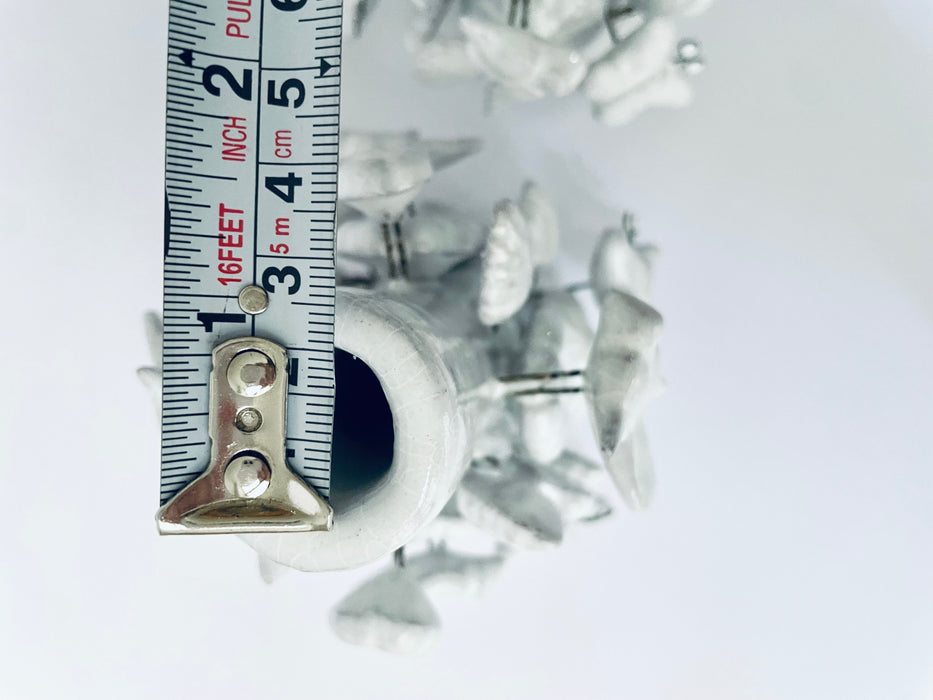 White Glazed Clay Candleholder Set - Shirt