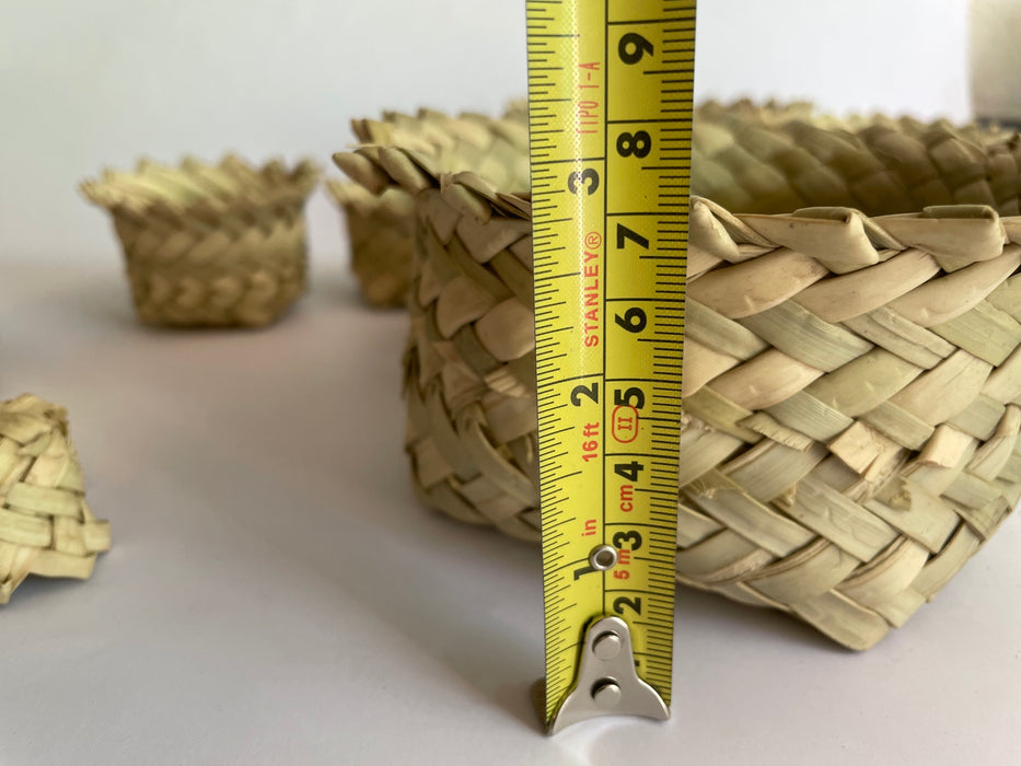 Palm Fiber Nested Baskets - Set of 10