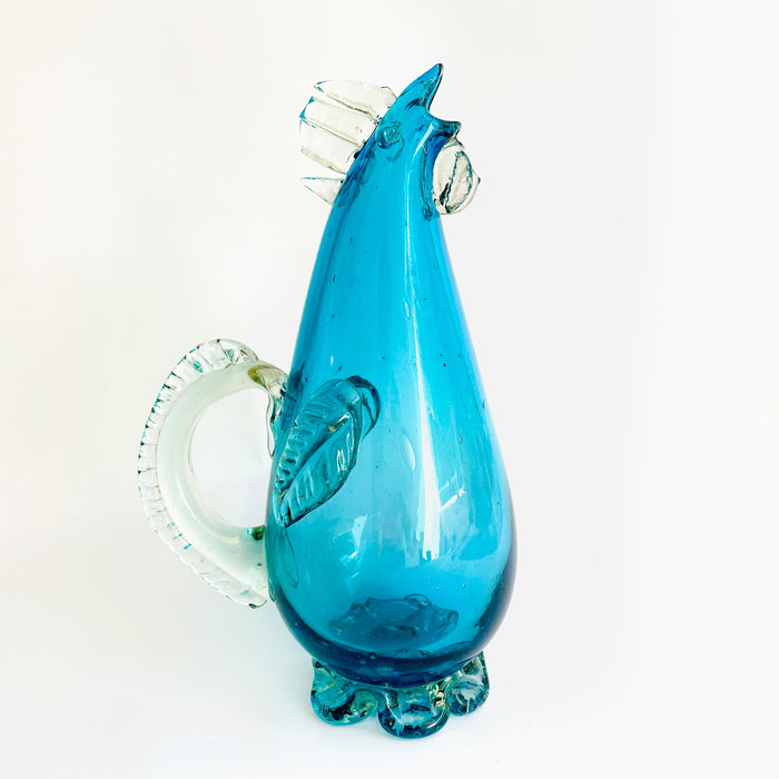 Blown Glass Pitcher - Rooster