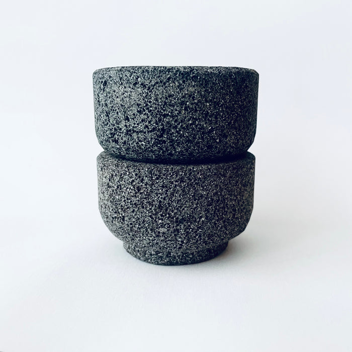 Volcanic Rock Salt & Pepper Holders - Set of 2