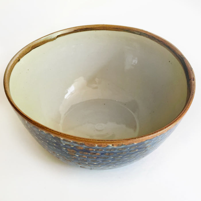 Tonalá Stoneware Large Salad Bowl - Cobalt Blue