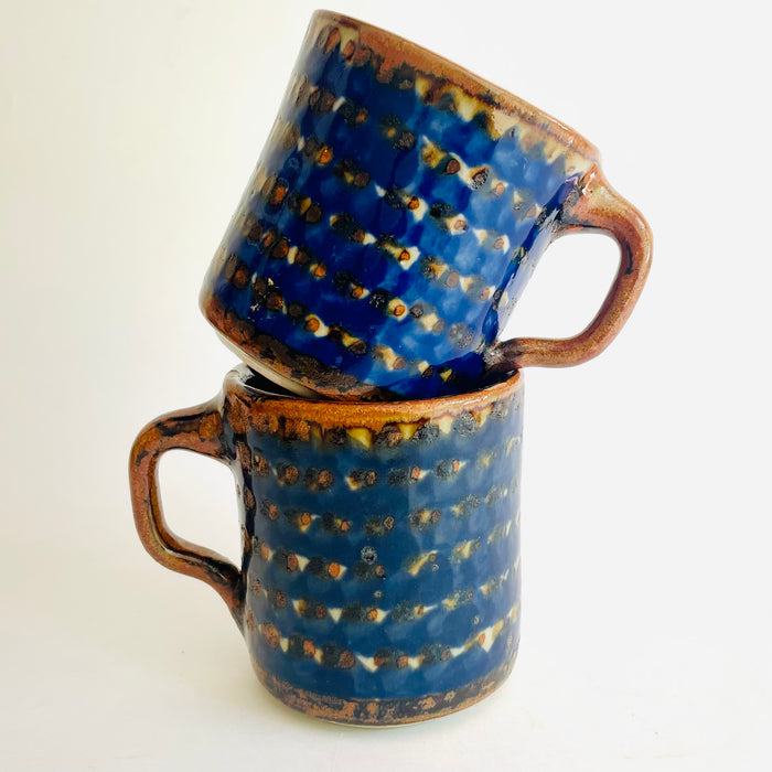 Tonalá Stoneware Mugs - Cobalt Blue - Set of 2