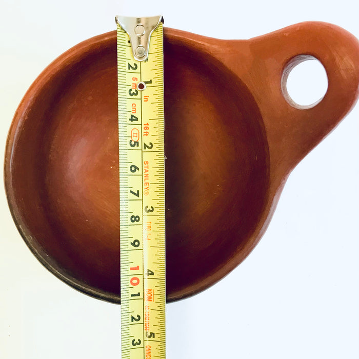 Red Clay Bowl with a Handle