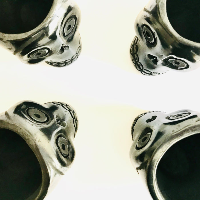Black Clay Calavera Tequila/Mezcal Shot Glasses