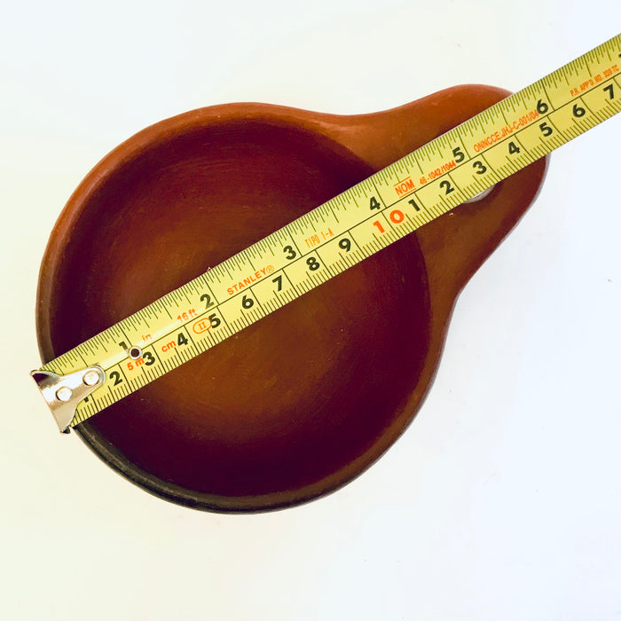 Red Clay Bowl with a Handle