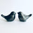 Black Clay Sparrow Shaped Salt and Pepper Shaker Set