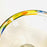 Blown Glass Margarita/Martini Glass With Colored Rim