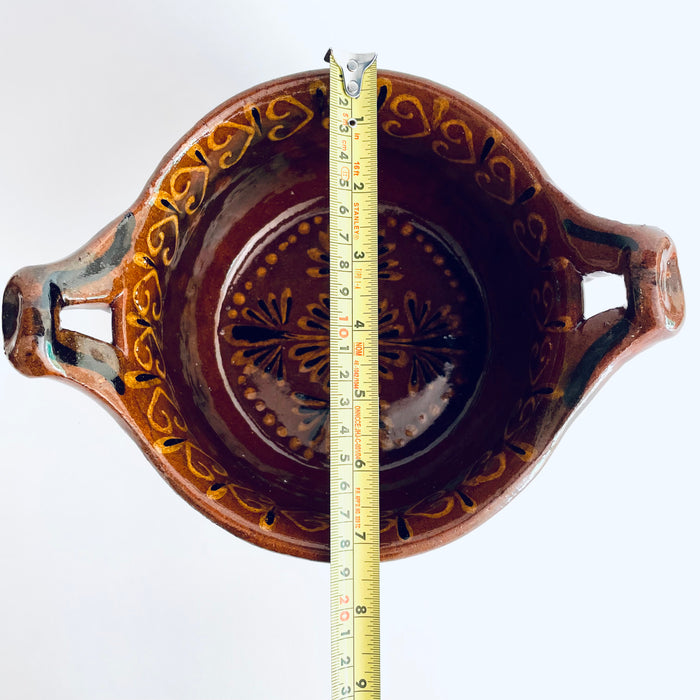 Hand-Painted and Glazed Pot - Cazuela - Small