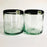 Blown Glass Tumbler With Colored Rim