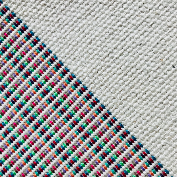 Fine Striped Placemats - Morning/White - Handmade on Pedal Loom - Set of 4