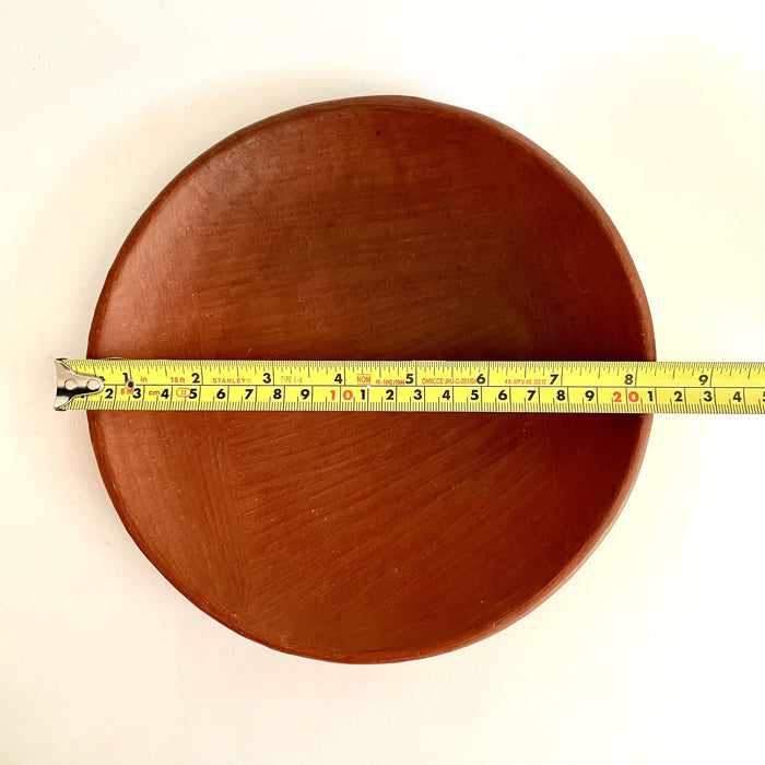 Red Clay Plate with Base - Medium - 8”
