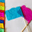 Mini Papel Picado Food Decoration Flags - Colorful Cutout Tissue Paper - Pack of 50 Flags