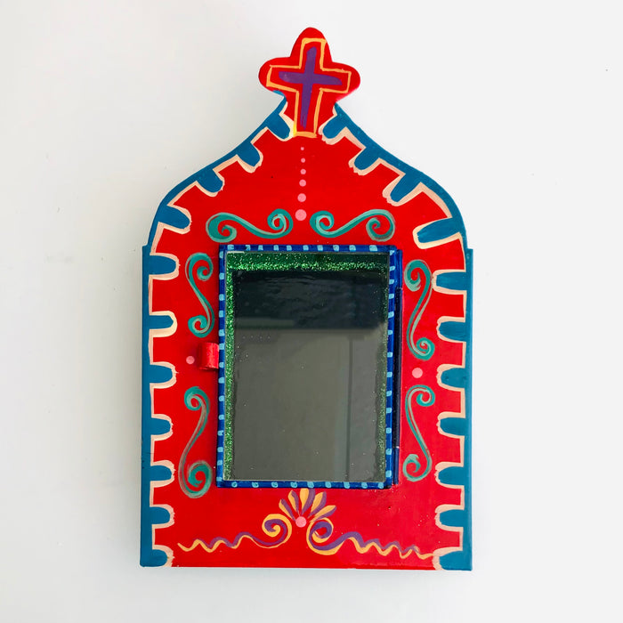 Hand-Painted Tinplate Shadow Box - Nicho