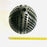 Black Clay Carved Candelholder - Egg Shaped - Large
