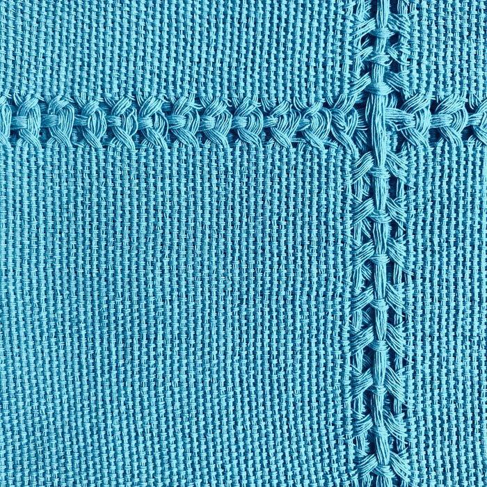 Pedal Loom Handwoven Cotton Napkins - Blue - Set of 4