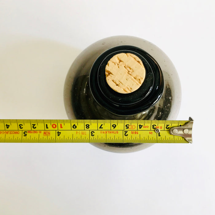 Blown Glass Wasp Catcher Style Tequila / Mezcal Bottle -Smoke