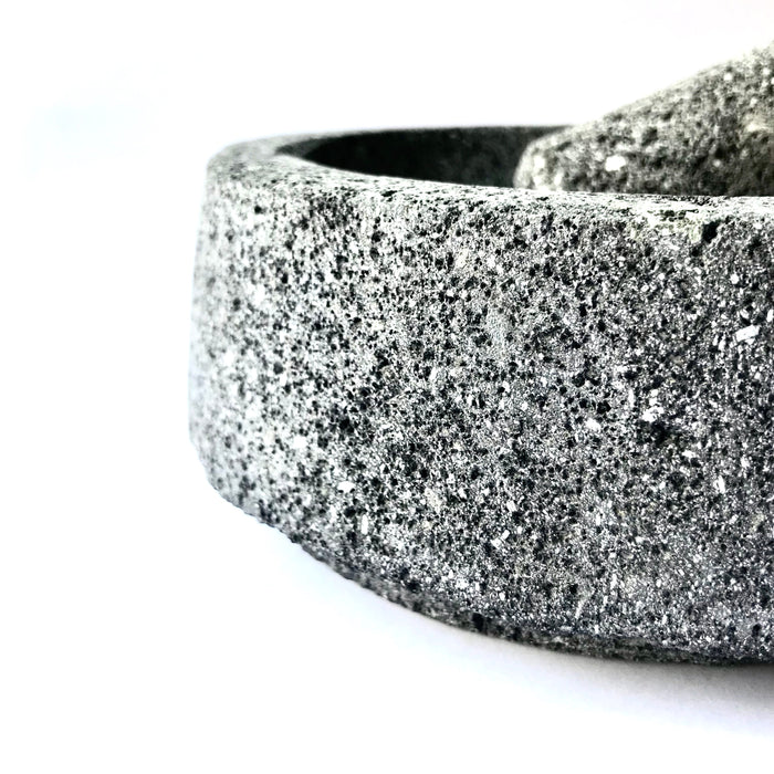 Volcanic Rock Mortar & Pestle - Molcajete - Angular Base - 8”