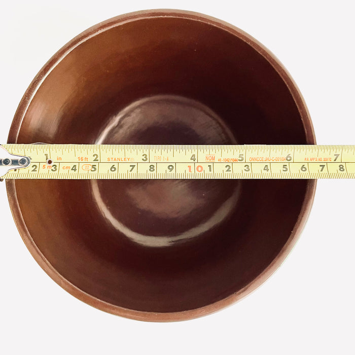 Burnished Clay Bowl - Large - Brown