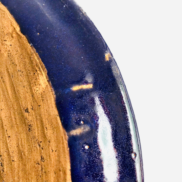 Glazed Clay Plate - Medium - Cobalt Blue