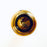 Blown Glass Water Carafe & Glass - Cylindrical - Amber