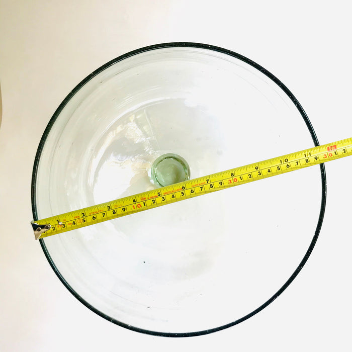 Blown Glass Cake Stand with the Bell - Large