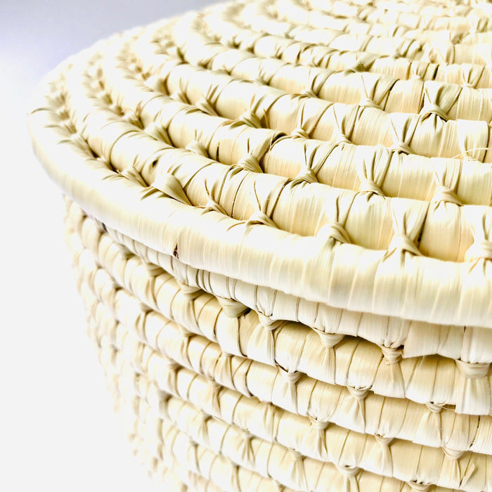 White Palm Fiber Tortillero / Bread Basket - Large