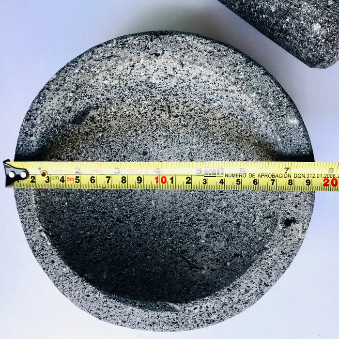 Volcanic Rock Mortar & Pestle - Molcajete - Angular Base - 8”